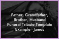Farewell To A Beloved Husband, Father, And Friend